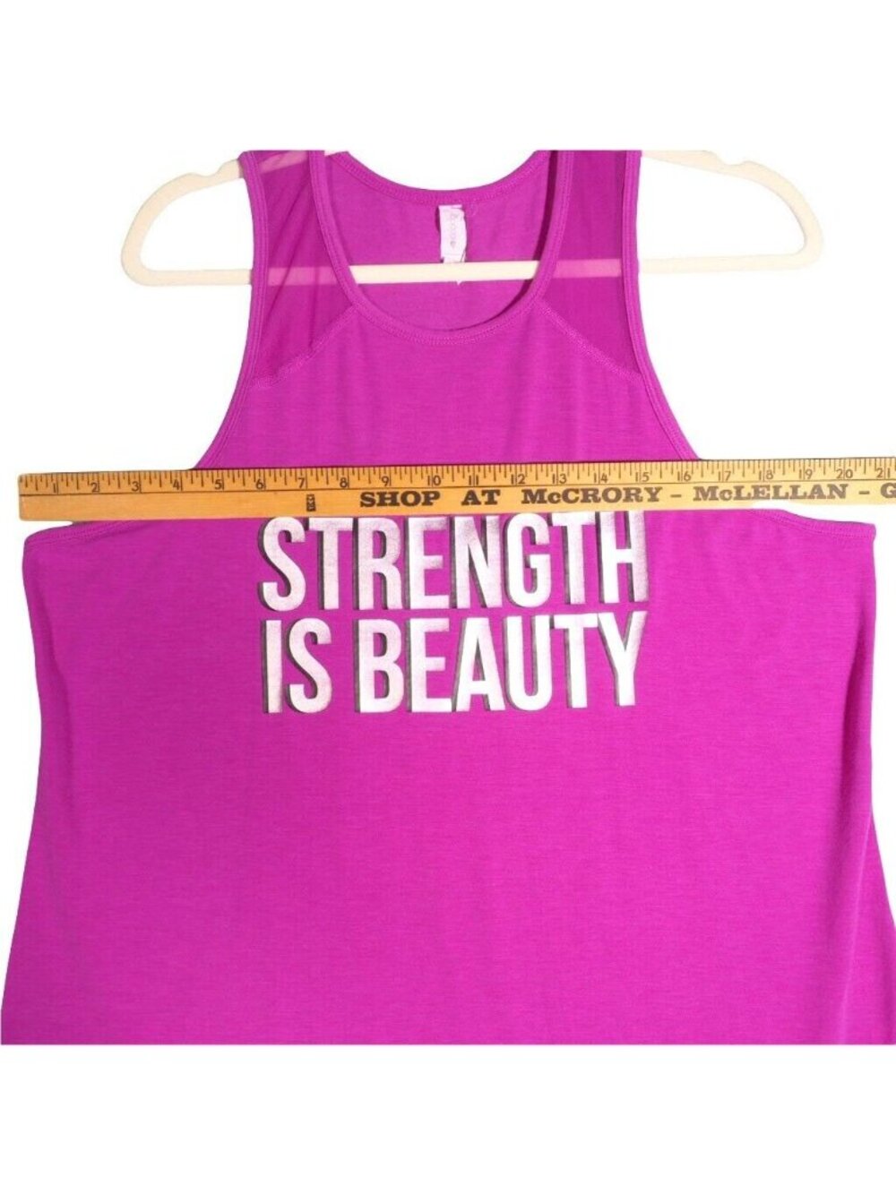 Ideology Womens Racerback Tank XL Pink Strength is Beauty - Picture 6 of 8